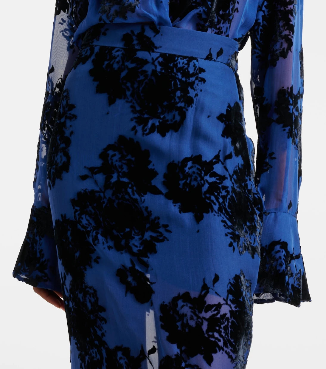 Nina Ricci - Devoré velvet maxi skirt