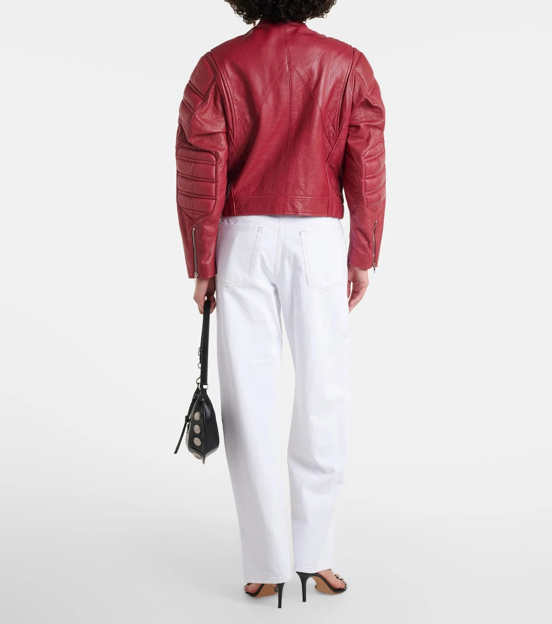 Isabel Marant - Padded paneled leather biker jacket