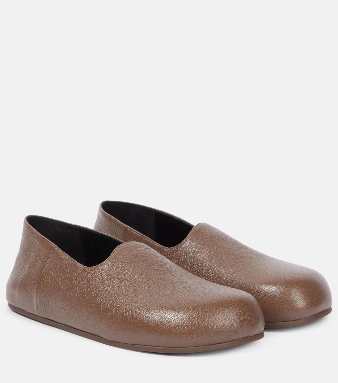 The Row - Hugh leather slip-on shoes