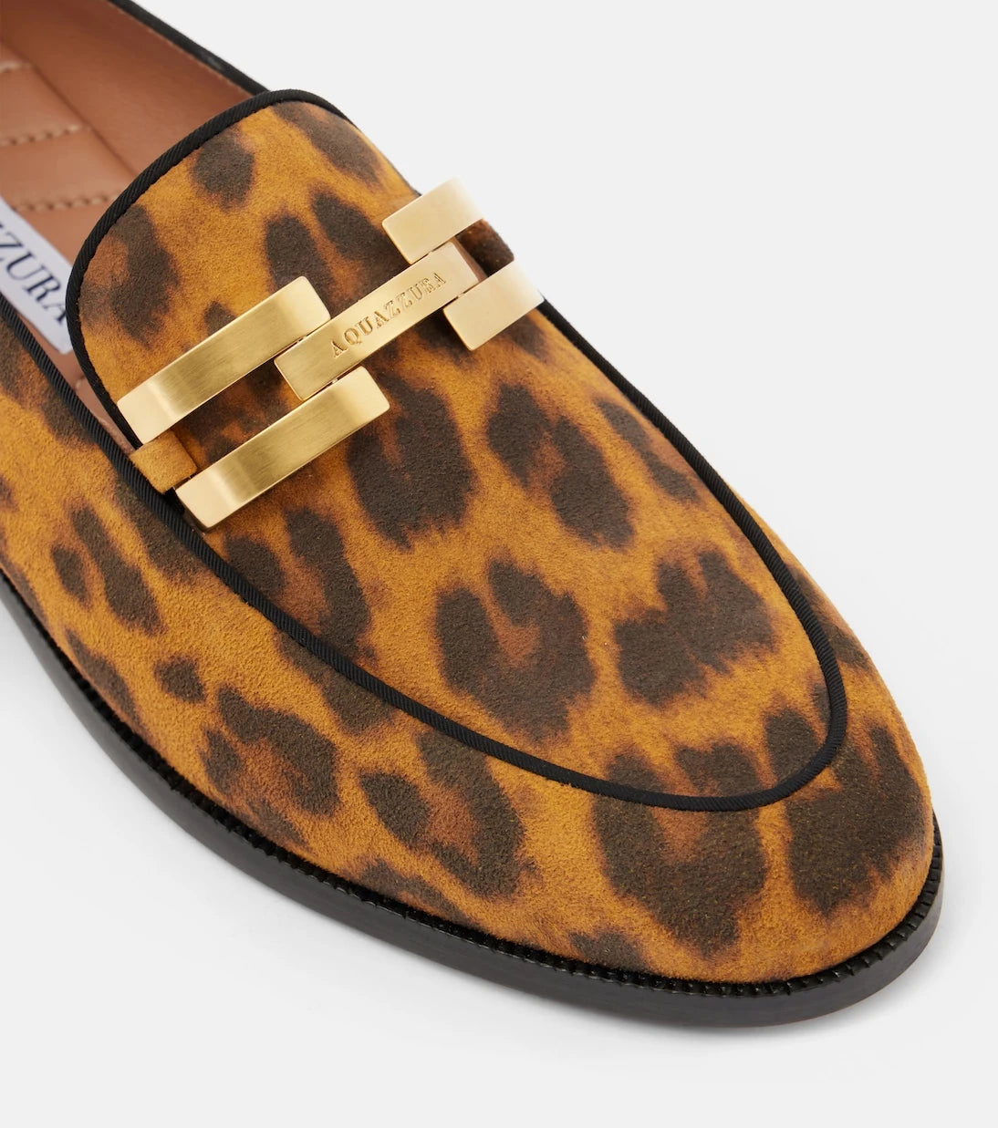 Aquazzura - Brandi leopard-print leather loafers