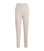 Virgin Wool Straight Tailored Trousers IVORY