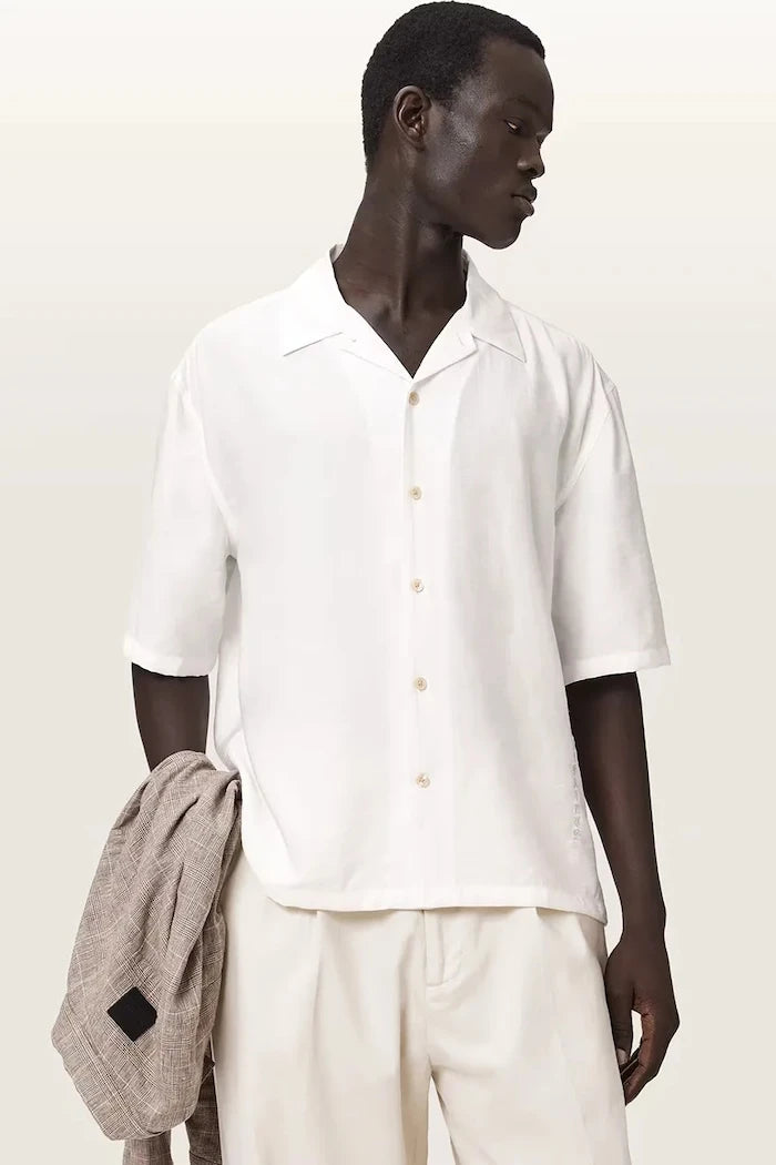 AllSaints риза мъжка с вискоза PURLEY