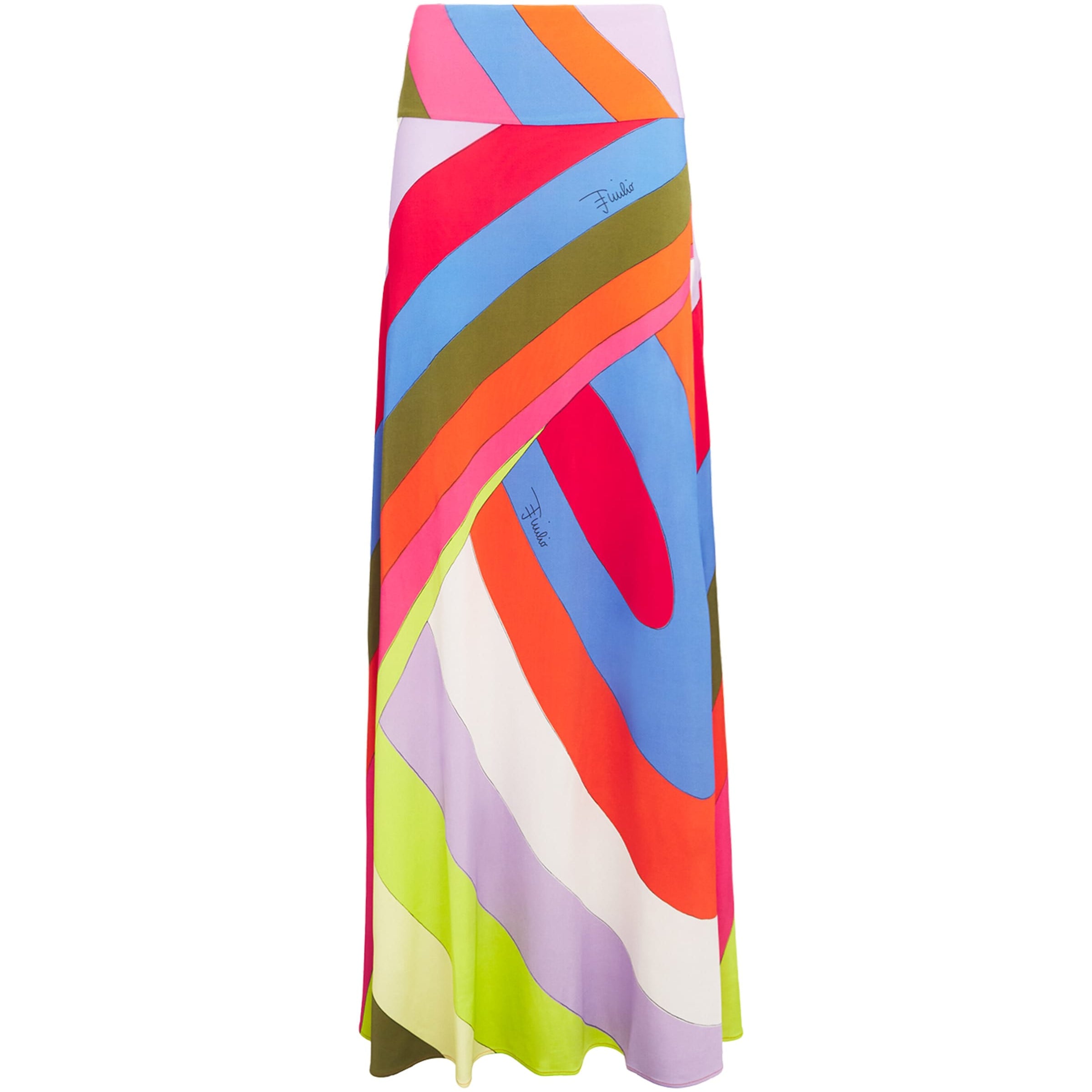 Multi Jersey Iride Maxi Skirt