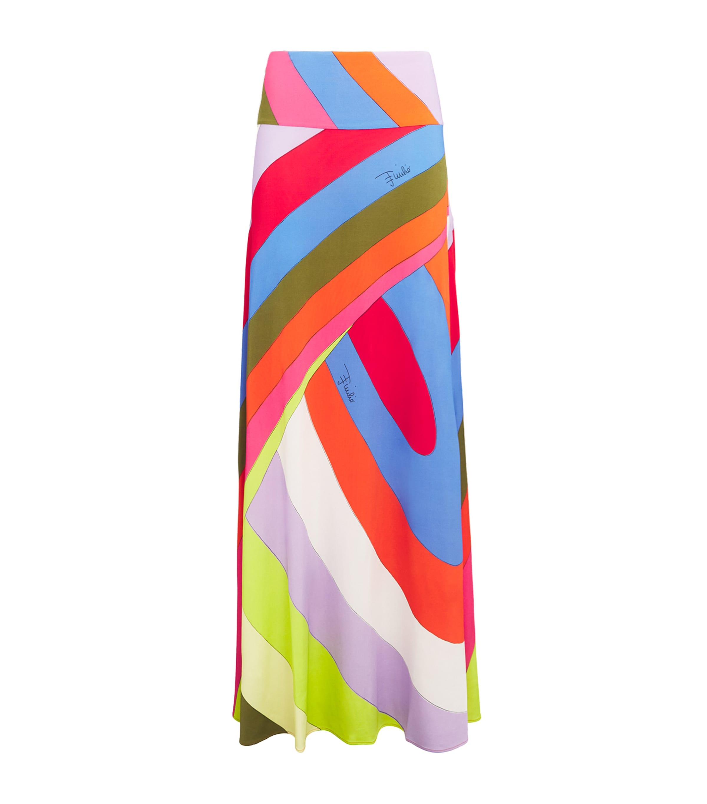 Multi Jersey Iride Maxi Skirt