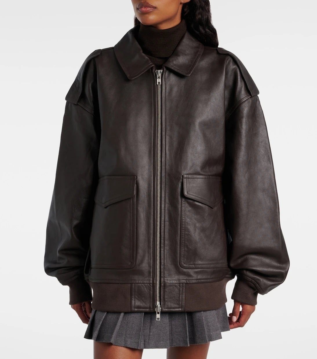 The Frankie Shop - Viper leather jacket