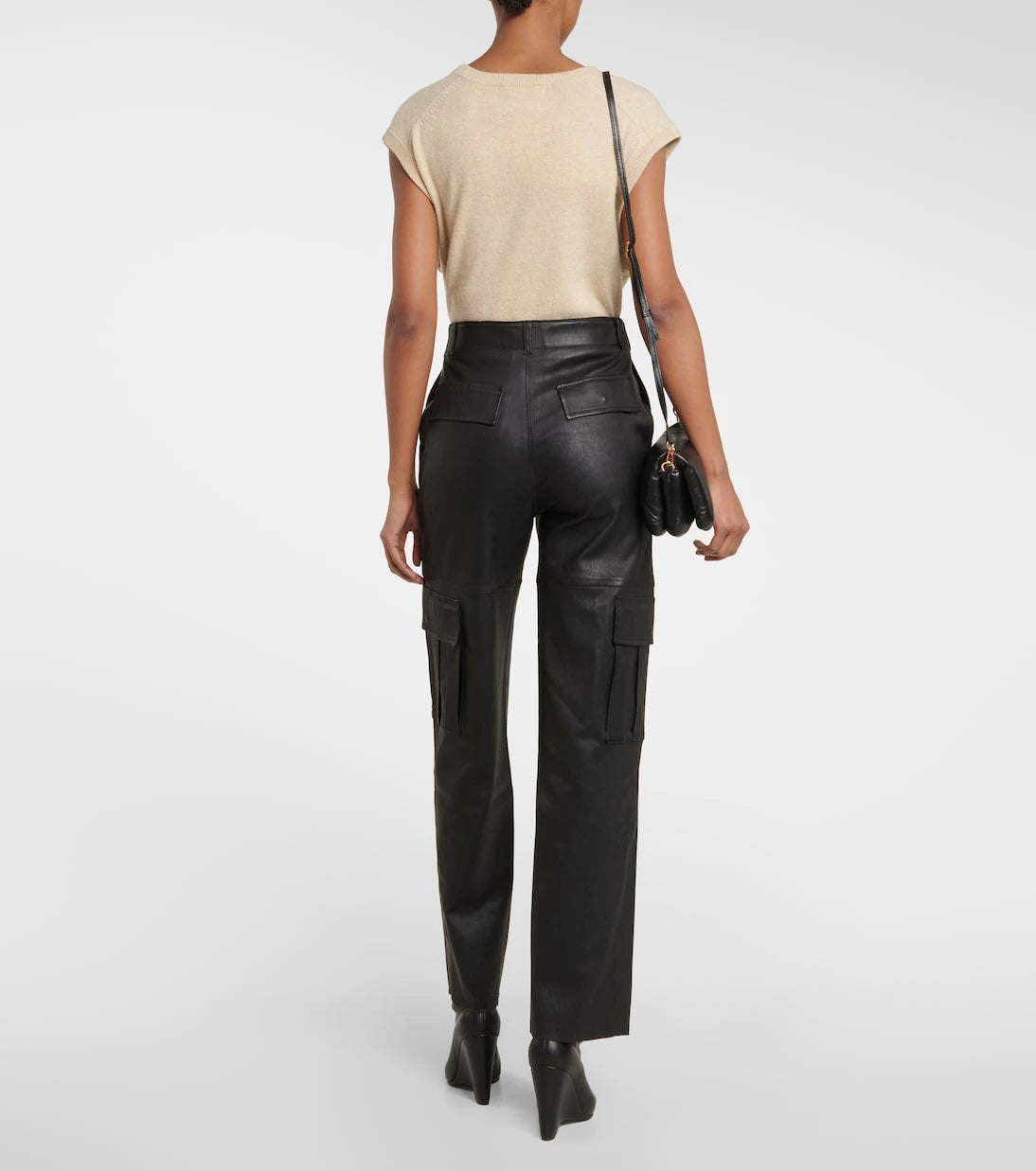 Stouls - Axel leather cargo pants