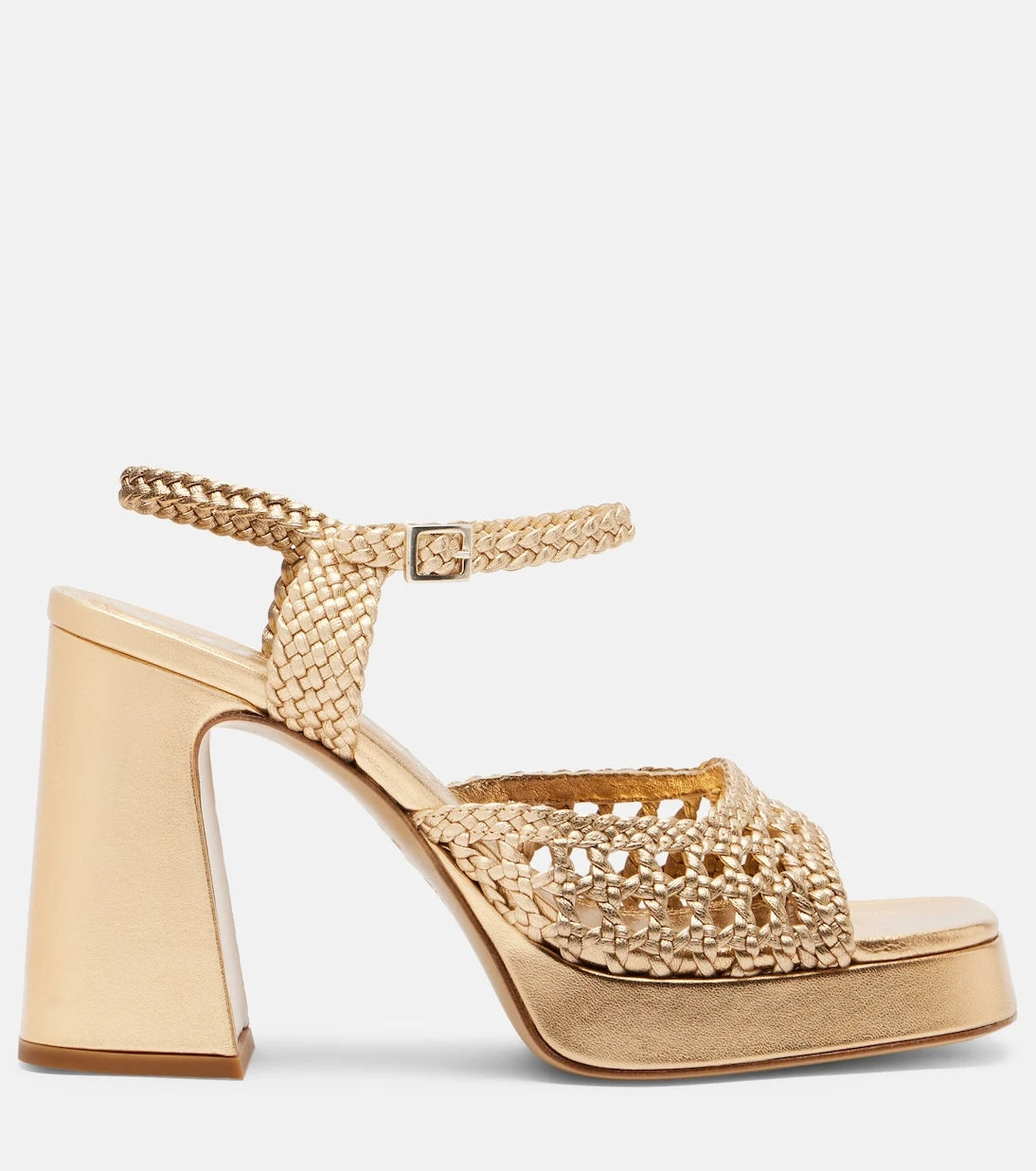 Souliers Martinez - صندل Cheyenne من الجلد المعدني