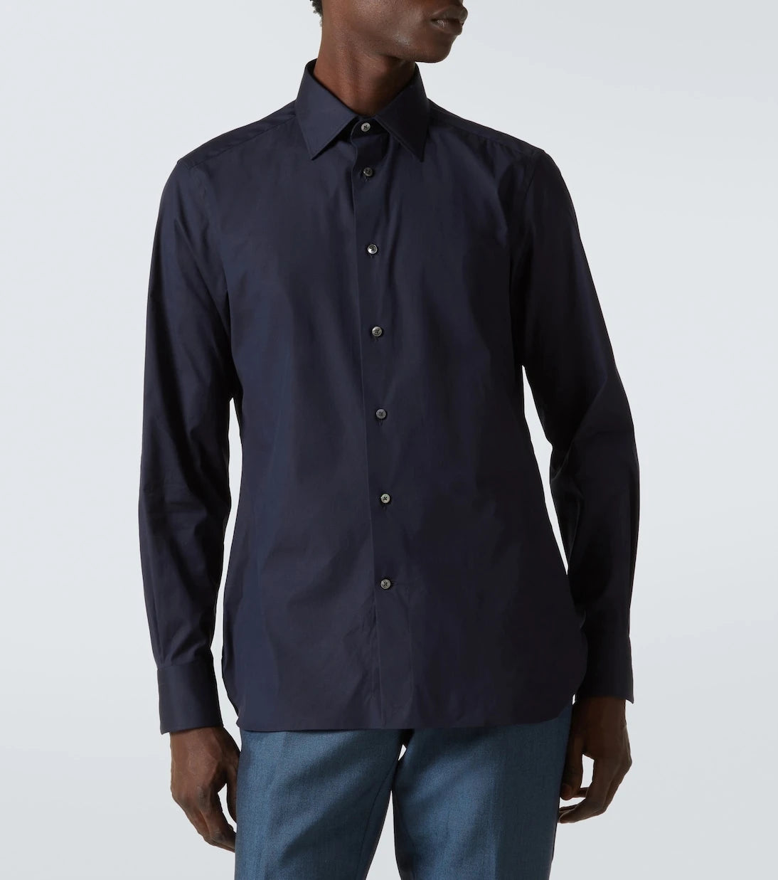 Zegna - قميص من مزيج القطن