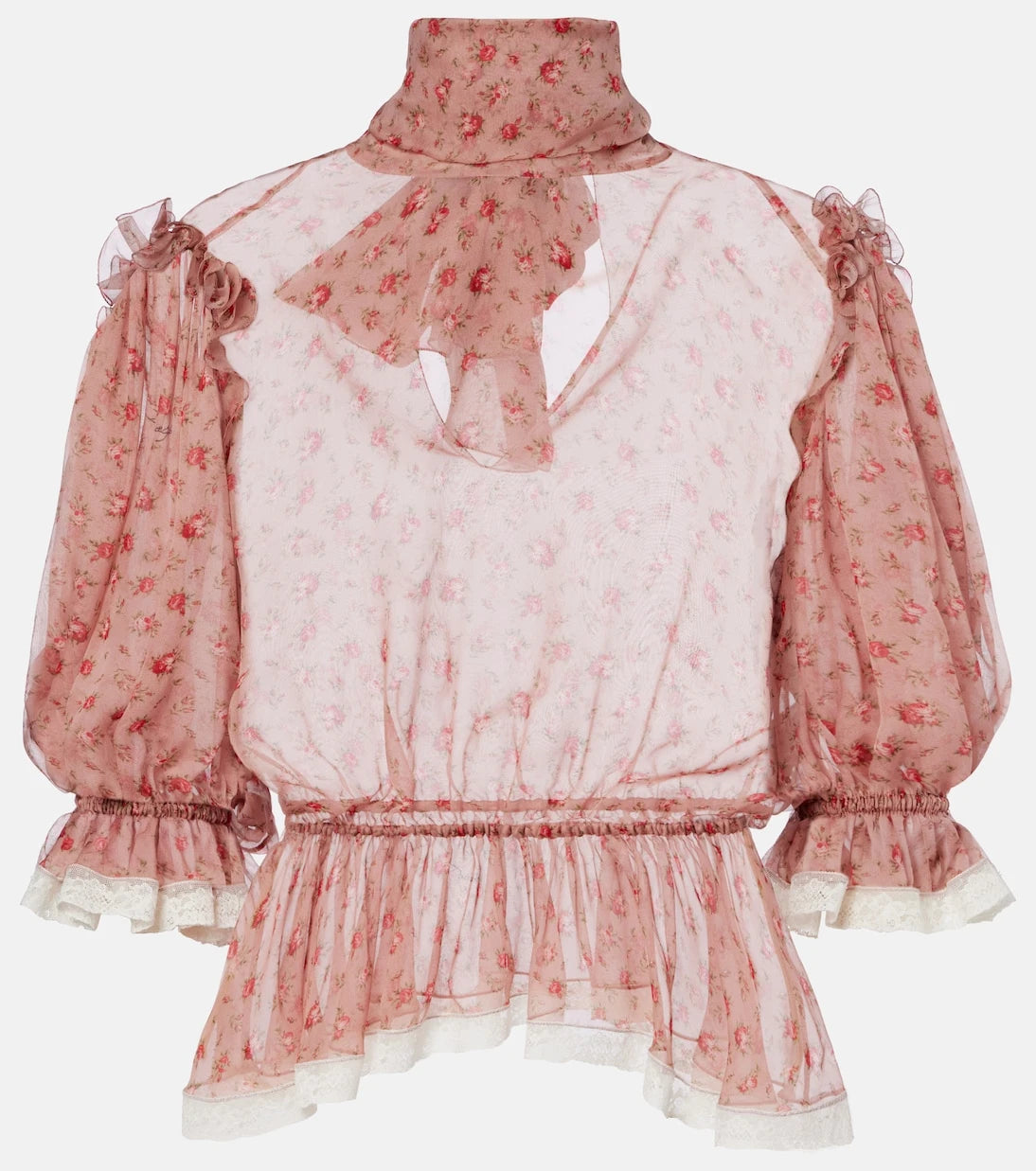 Dolce&Gabbana - Floral silk and cotton chiffon blouse