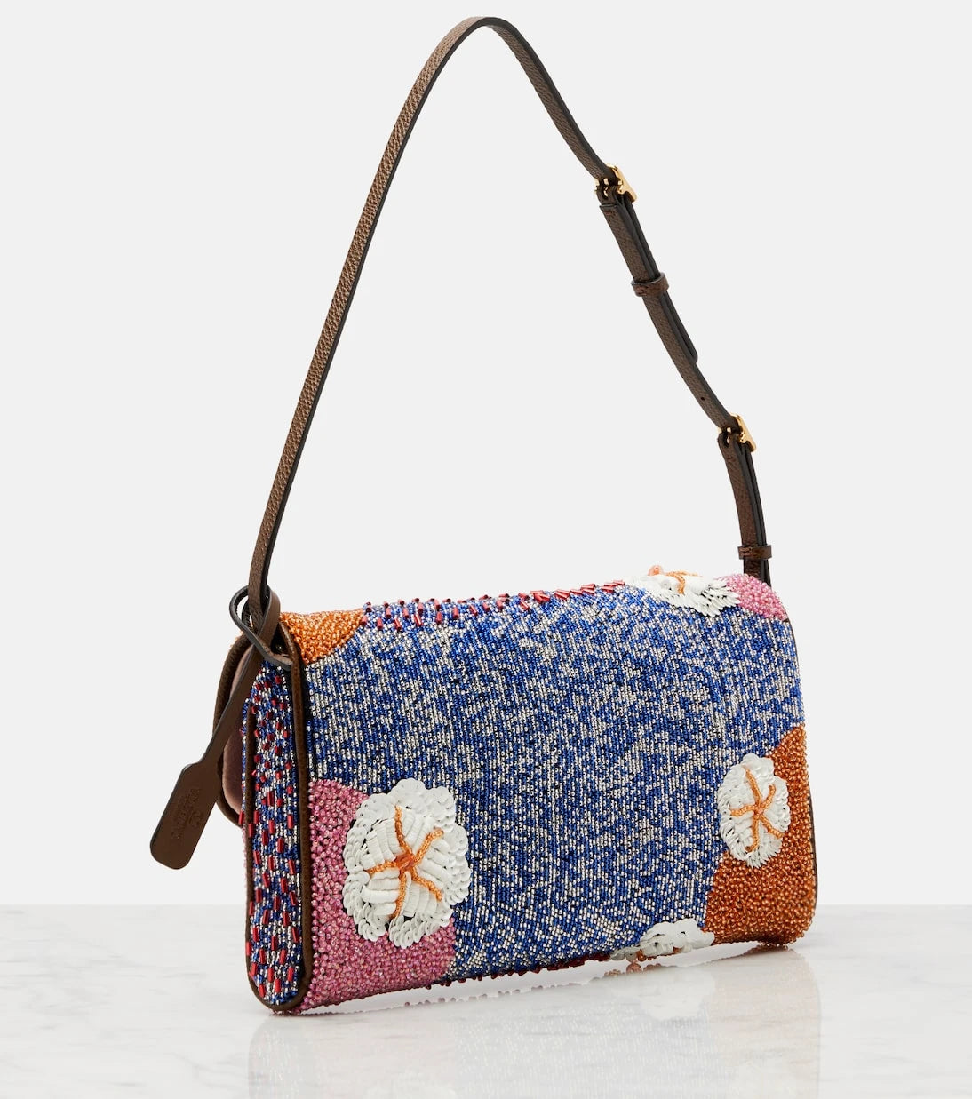 Valentino Garavani - DeVain Small floral embellished shoulder bag