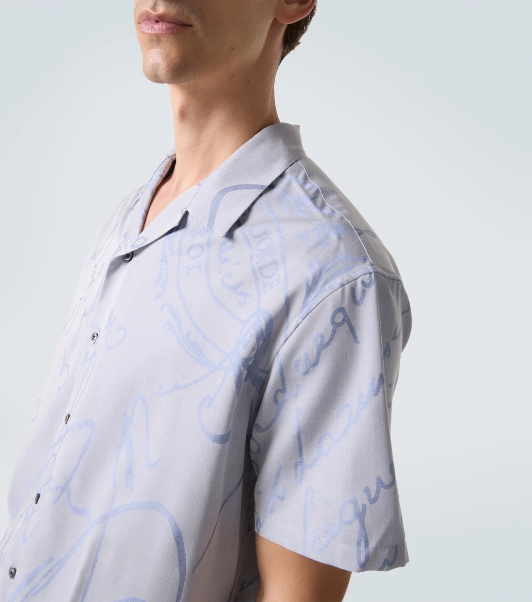 Berluti - Printed cotton, wool, and silk bowling shirt