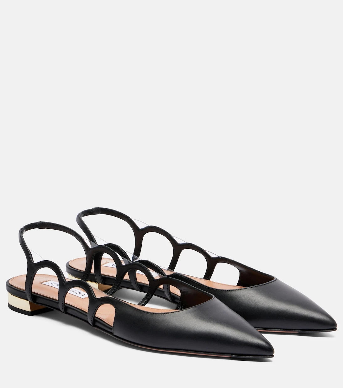 Aquazzura - Endless Love leather slingback flats