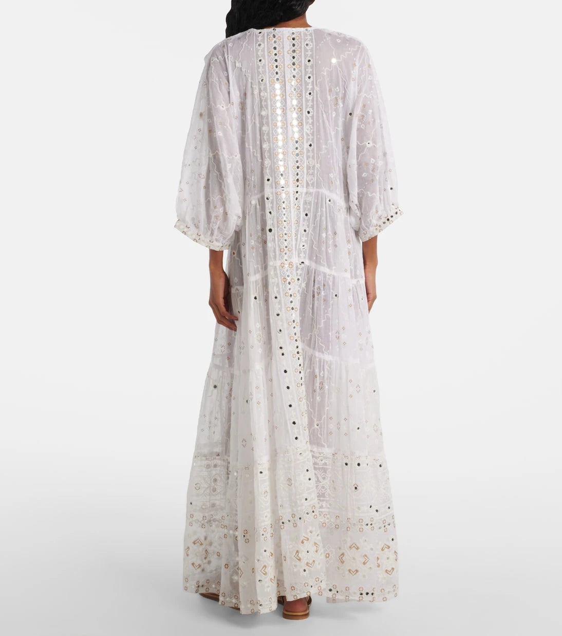 Juliet Dunn - Embroidered cotton maxi dress