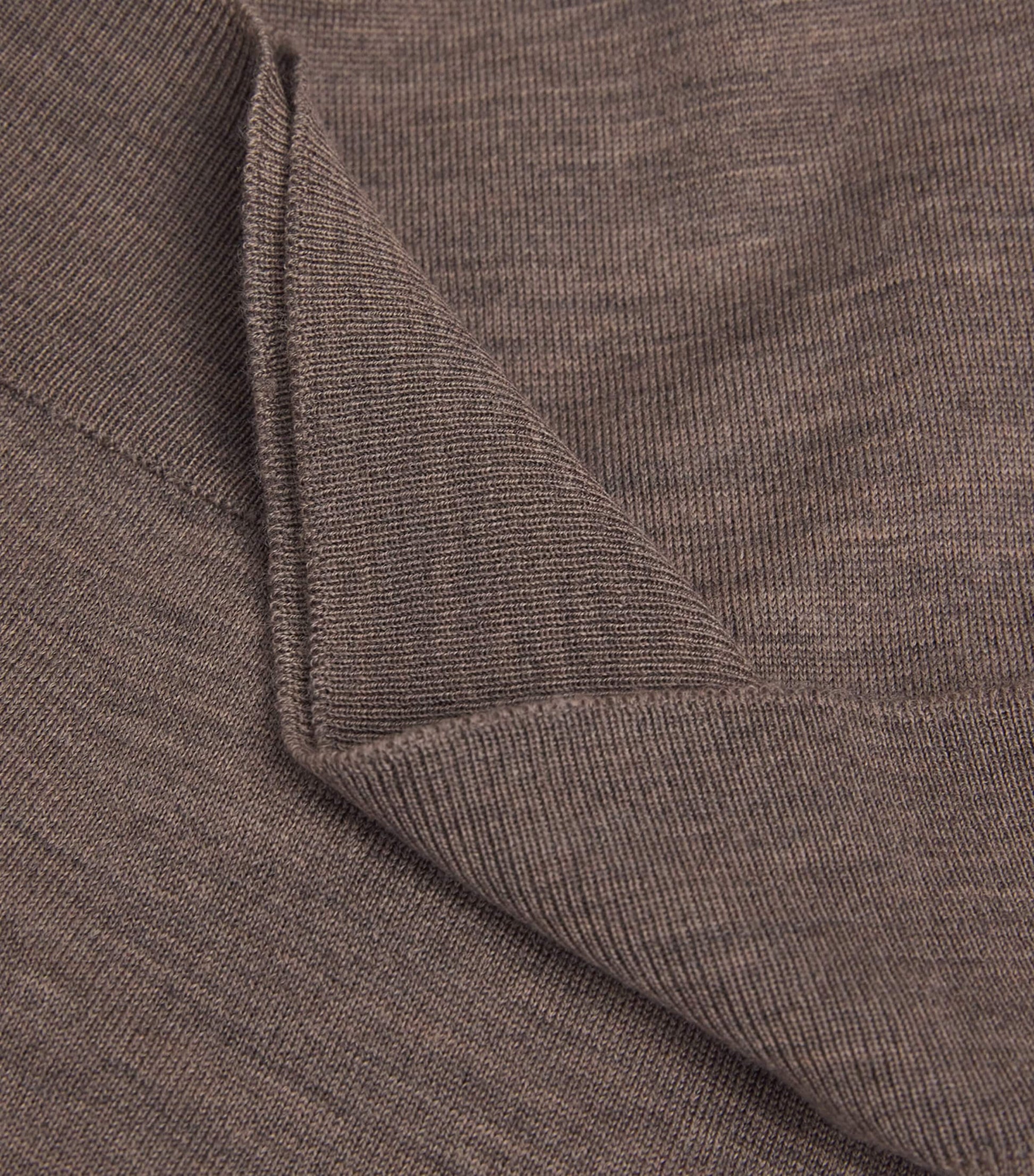 John Smedley Brown Merino Wool Sweater