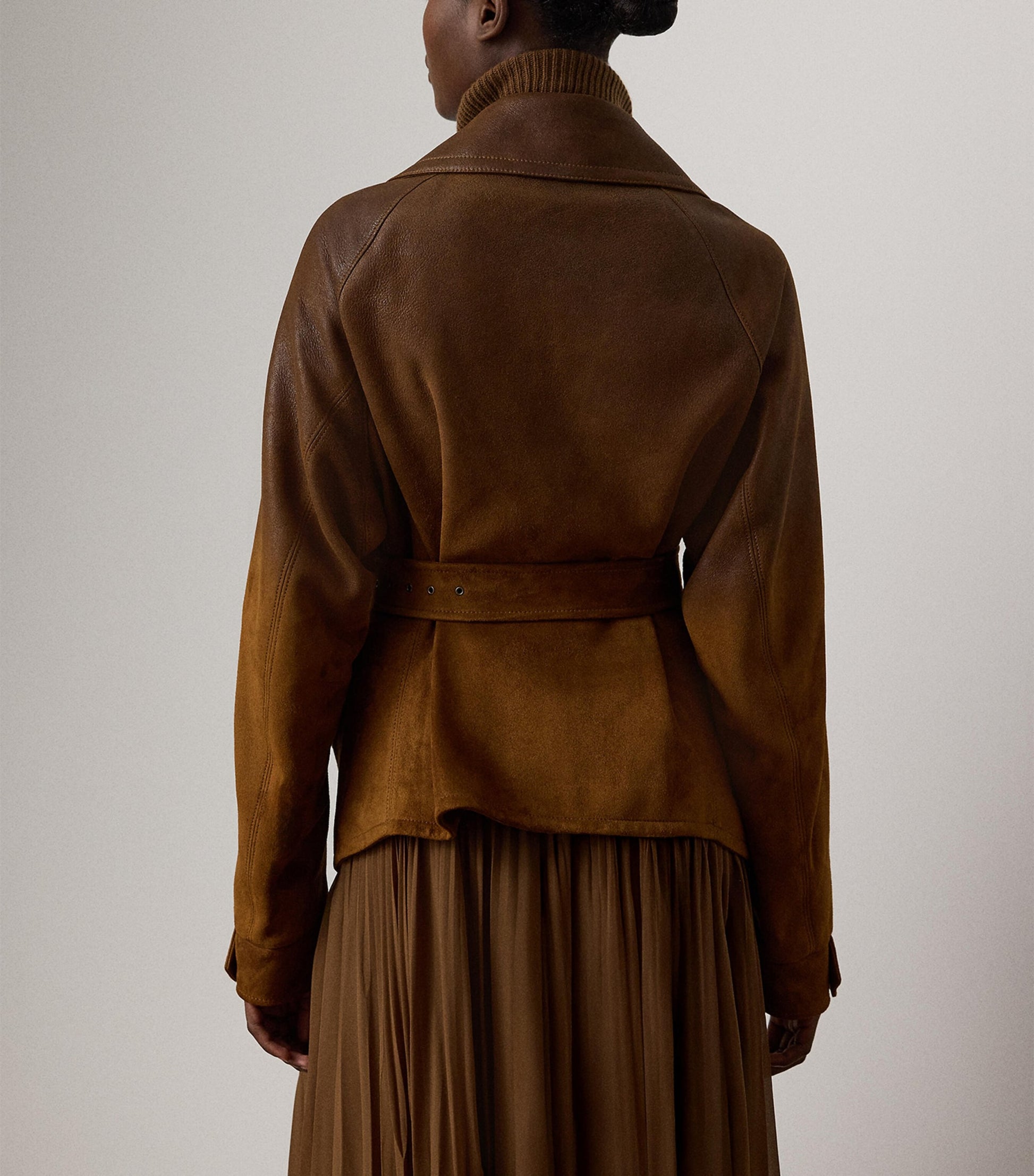 Brown Lamsbkin Eldridge Moto Jacket