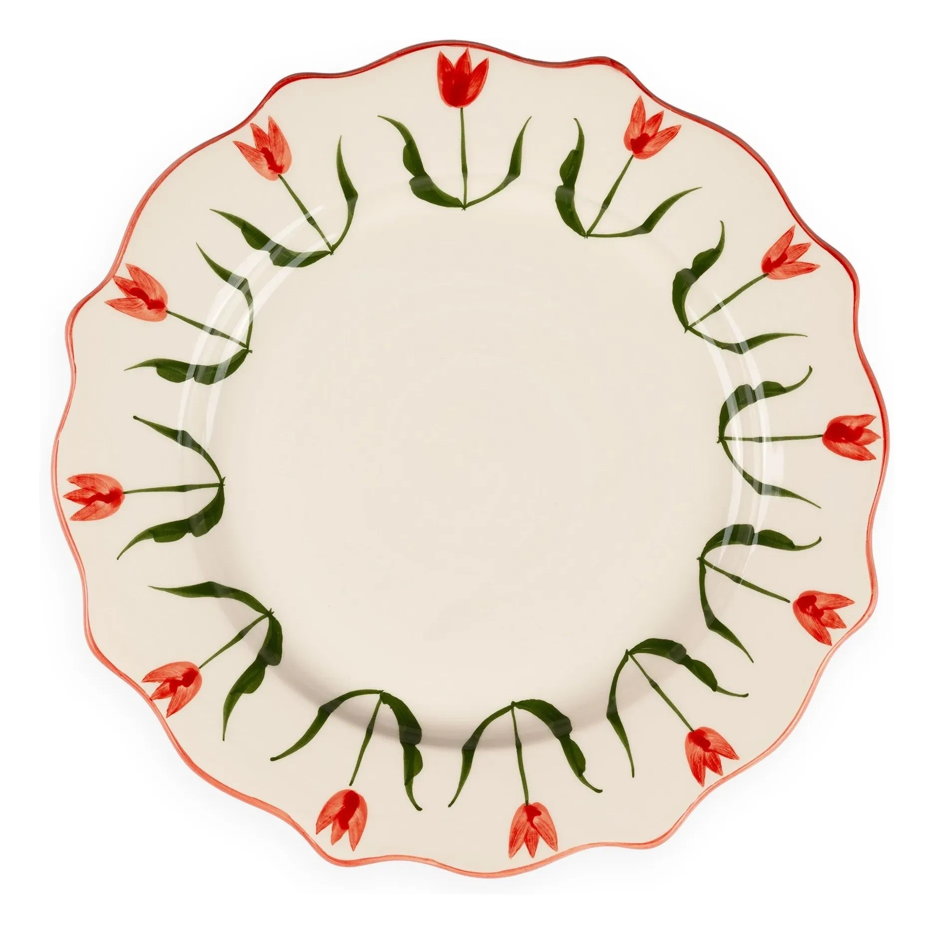 Denise - Fan Fan plate 27 cm | Blue