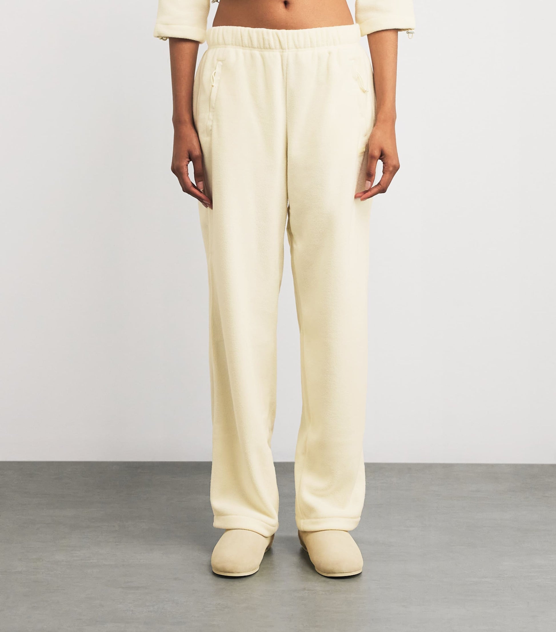 Fleece Straight Leg Sweatpants ECRU