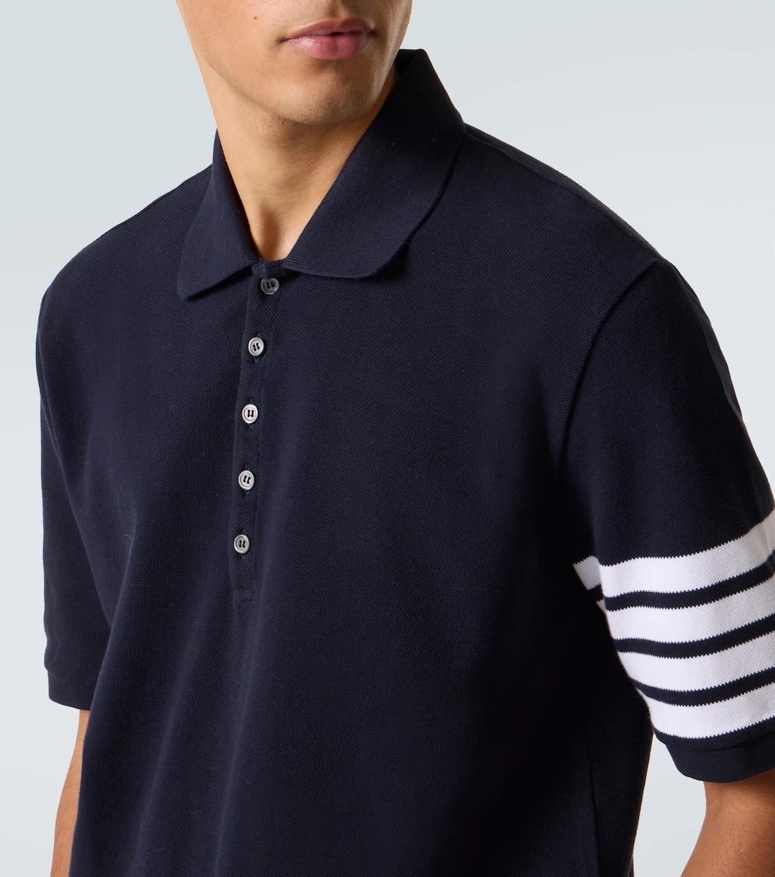 Thom Browne - 4-Bar cotton polo shirt