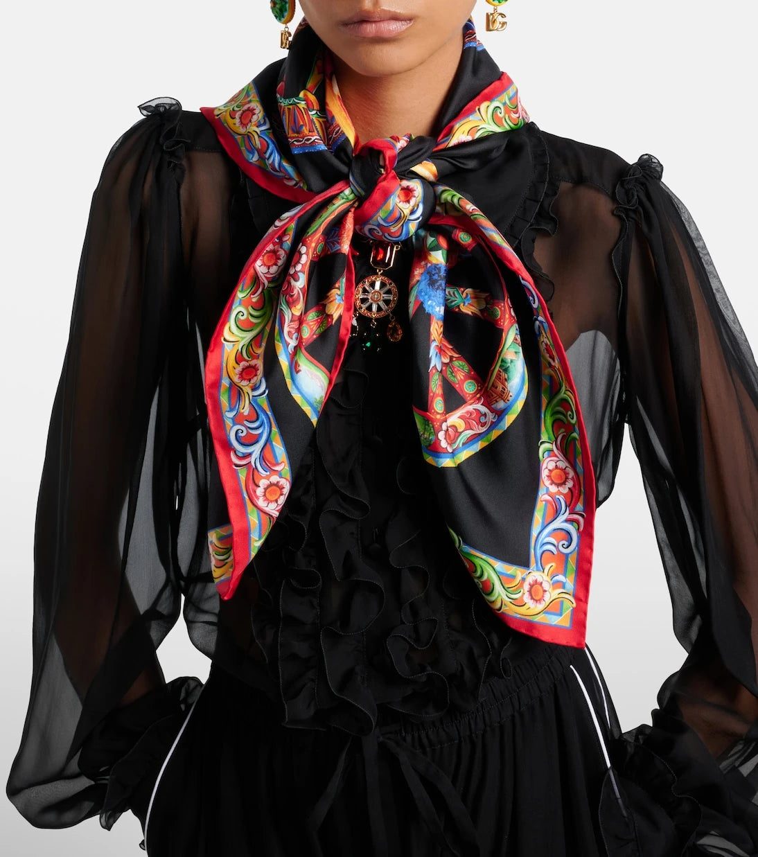 Dolce&Gabbana - Carretto silk twill scarf