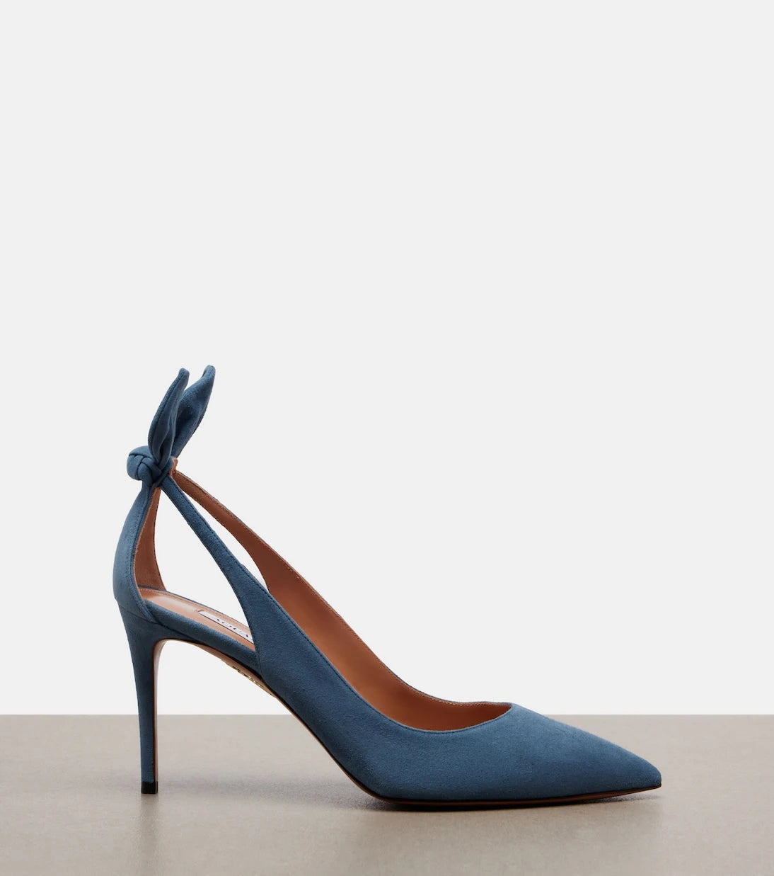 Aquazzura - Bow Tie suede pumps
