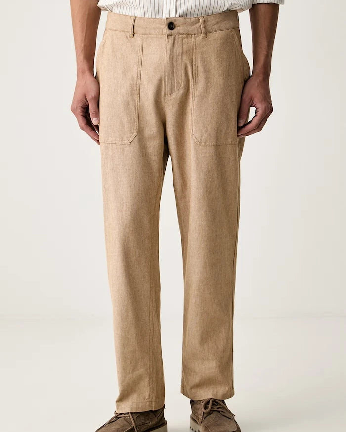 Scotch & Soda erkek pantolon, keten ilaveli