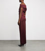 Max Mara Red Stretch-Satin Maxi Dress