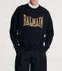 Cotton Embroidered College Sweatshirt