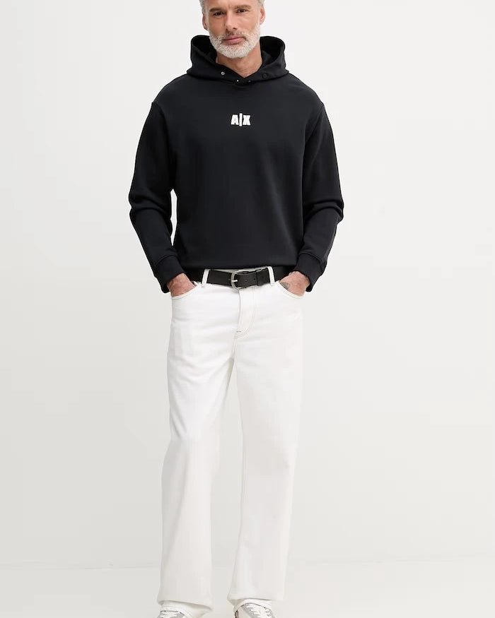 Armani Exchange Erkek Pamuklu Kapüşonlu Sweatshirt