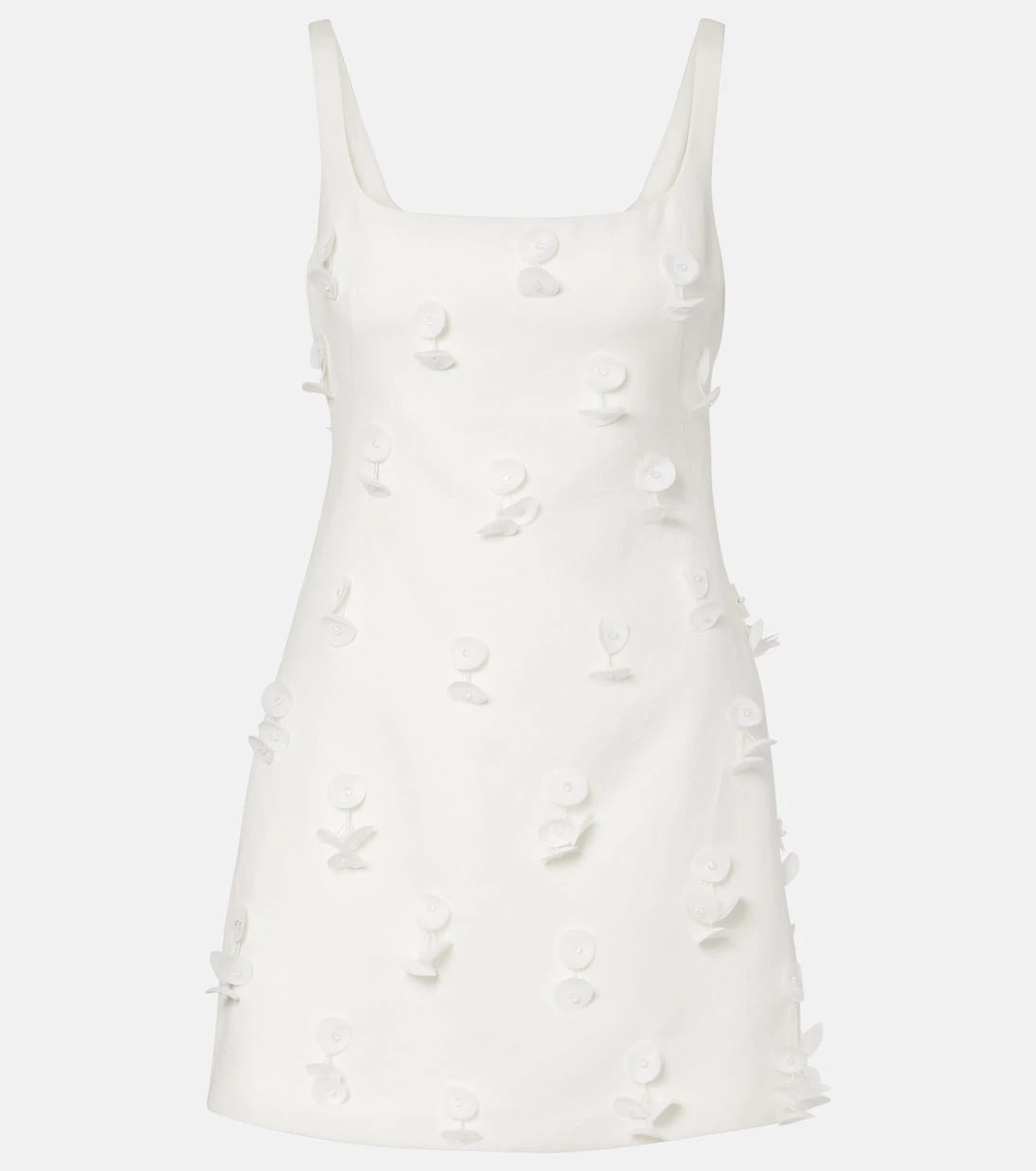 Simkhai - Calinn floral-appliqué linen-blend minidress
