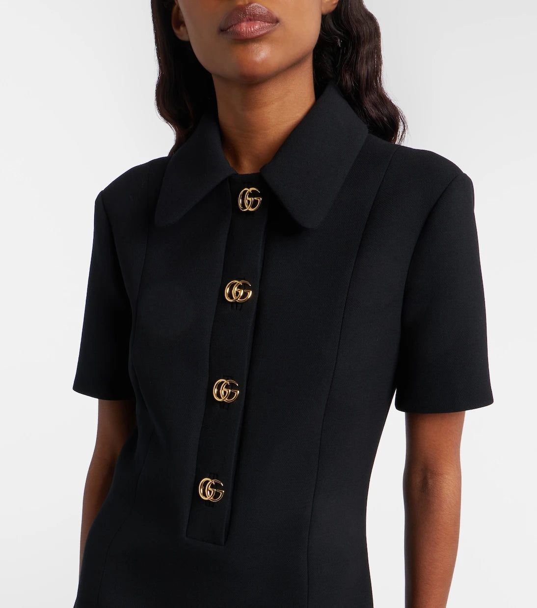 Gucci - Double G wool crêpe minidress