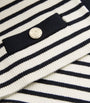 Cotton-Blend Striped Top ECRU/NAVY BLUE