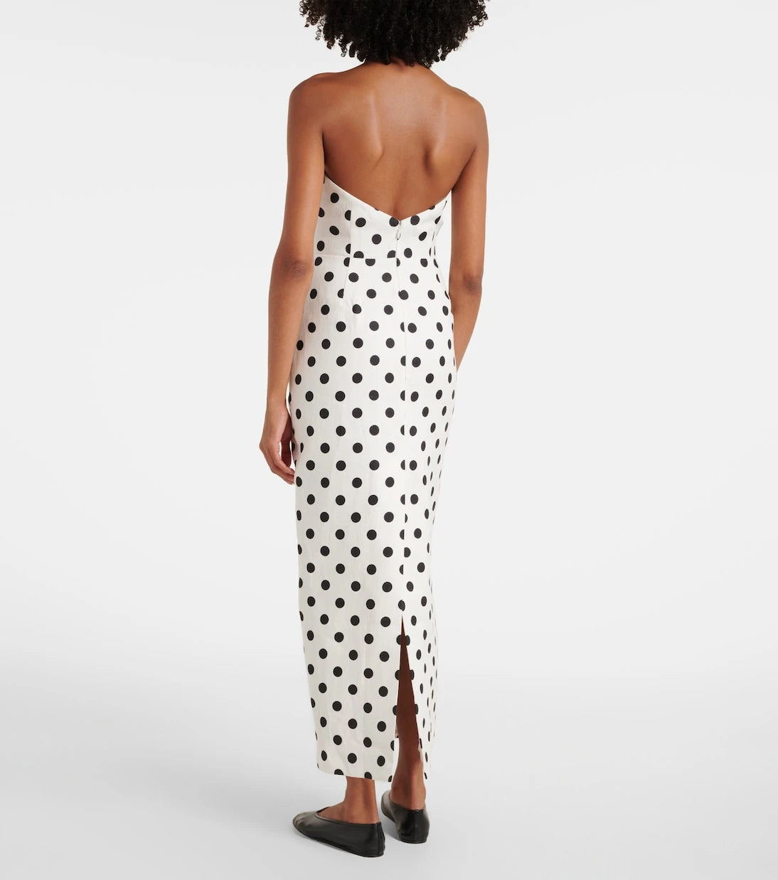 Posse - Romeo polka-dot linen maxi dress
