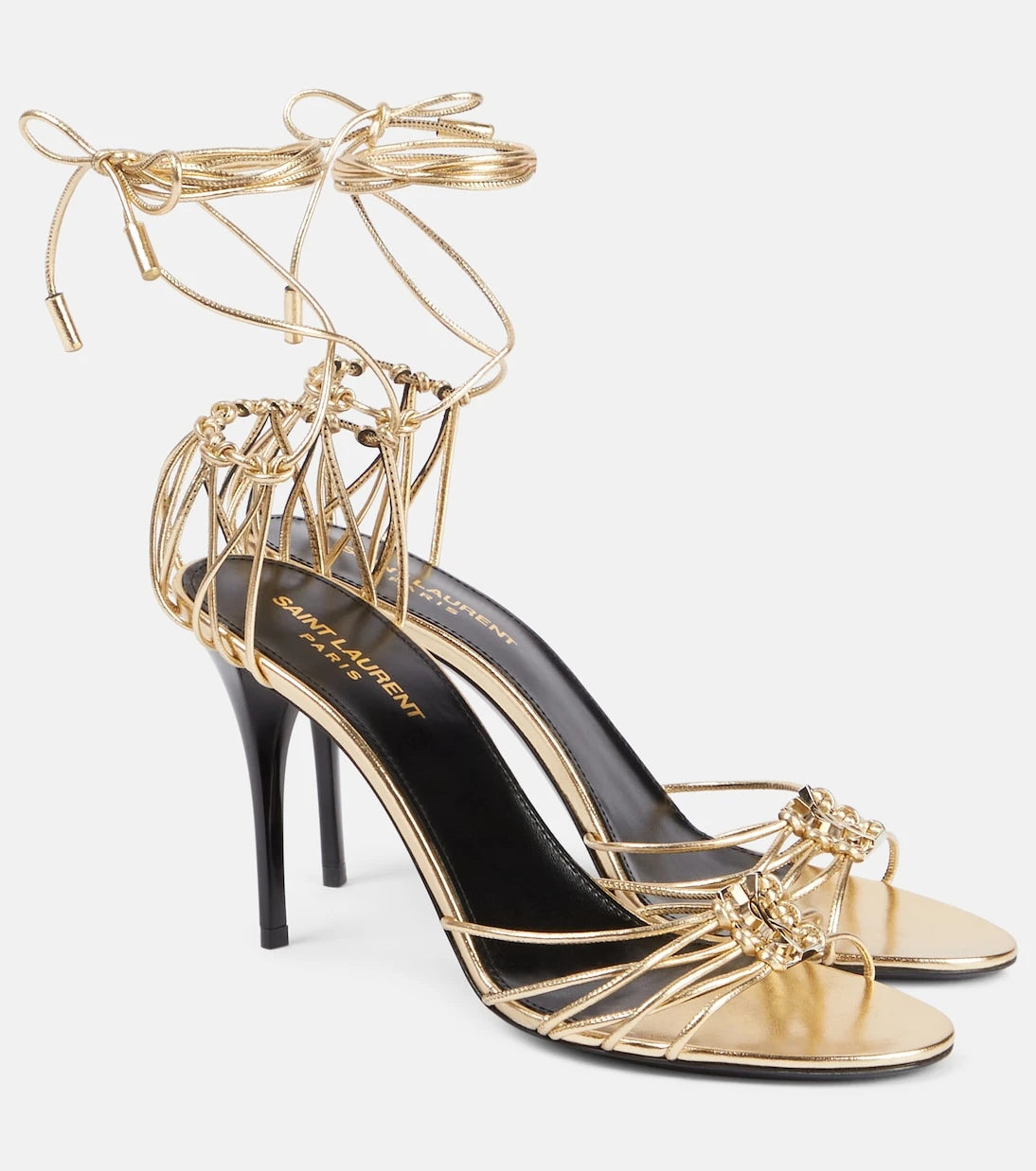 Saint Laurent - Babylone 90 leather sandals