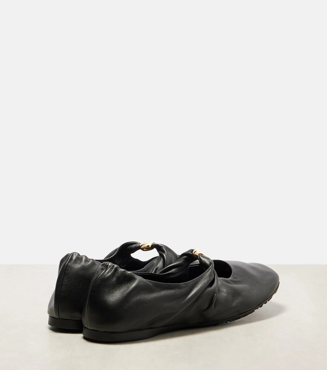 Loewe - Pebble Soft leather Mary Jane flats