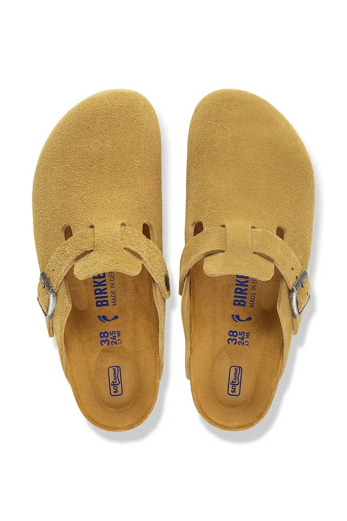 Birkenstock Boston Soft Footbed Süet Deri Kapalı Burun Terlik