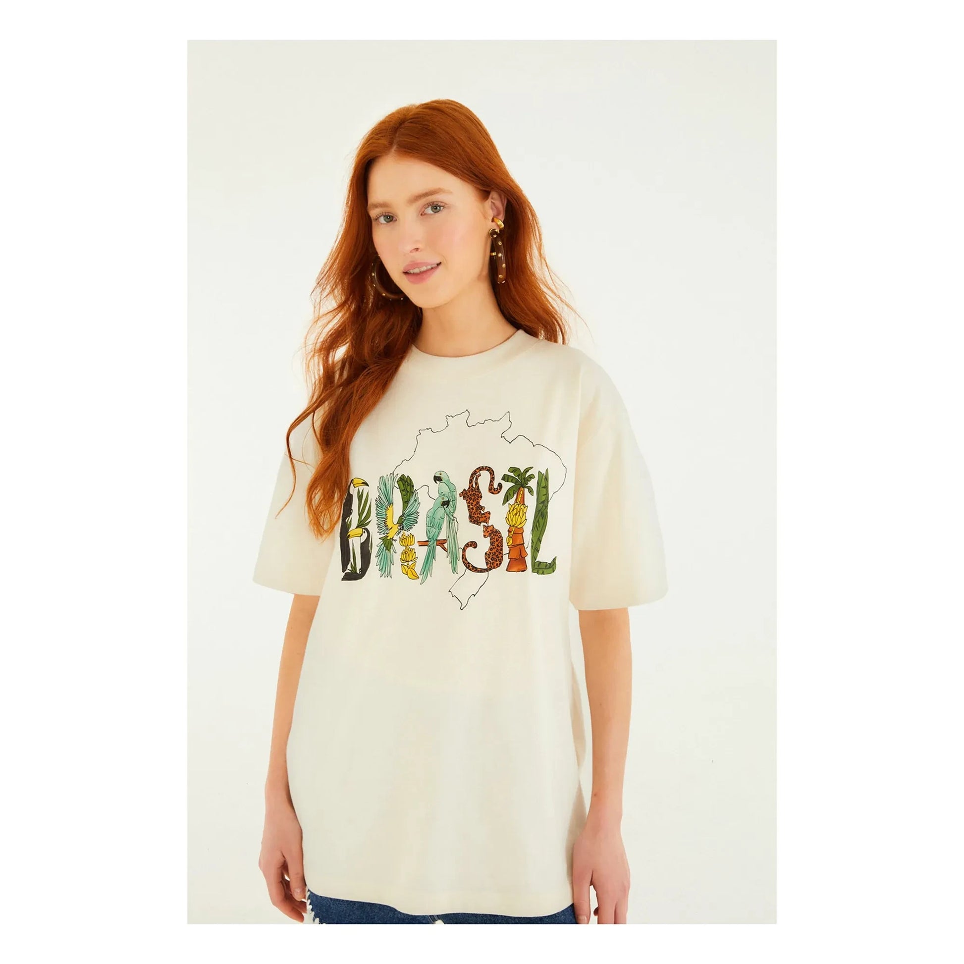 Farm Rio - Brasil T-shirt | Ecru