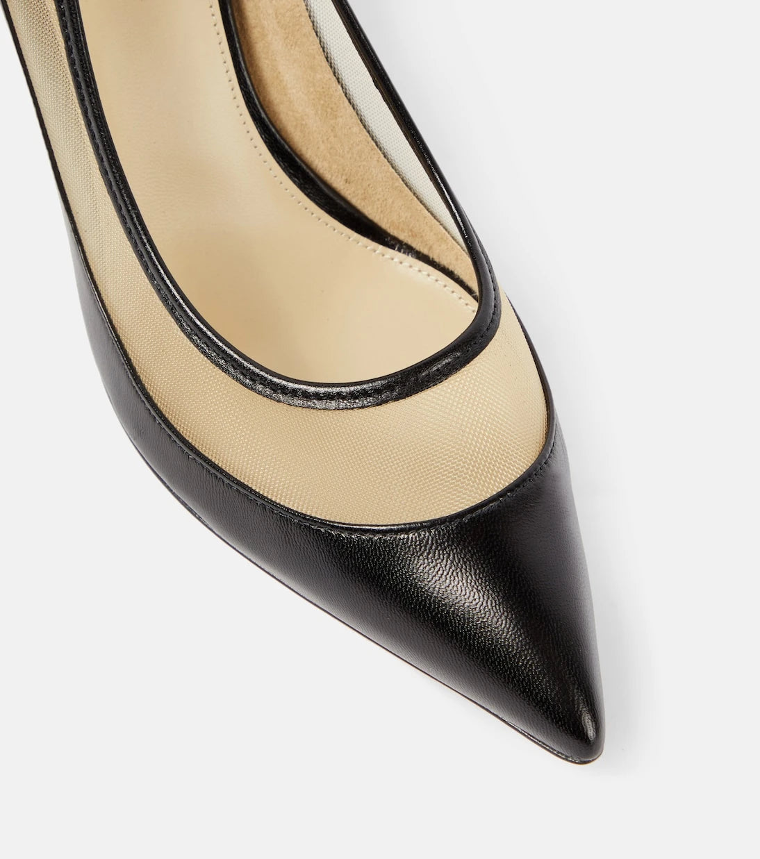 Khaite - River leather and mesh pumps