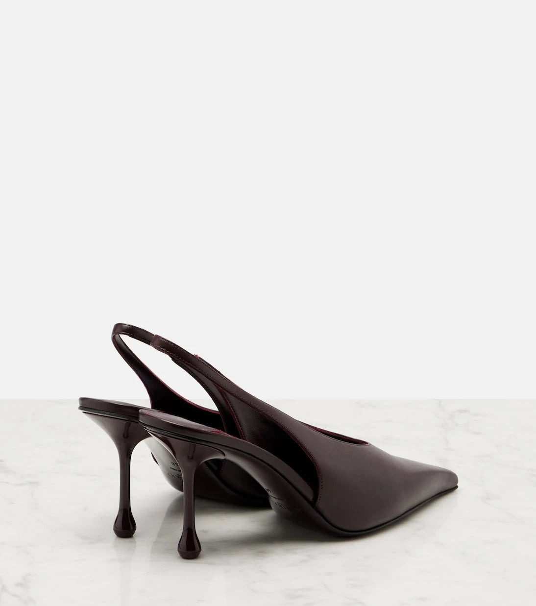 Jimmy Choo - Isa 80 leather slingback pumps