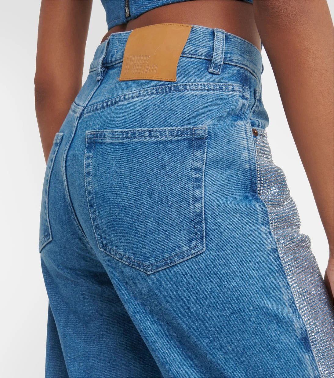 Giuseppe di Morabito - Embellished high-rise wide-leg jeans