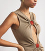 Mineral Stone-Detail Cut-Out Maxi Dress SAND
