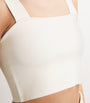 White Square-Neck Crop Top