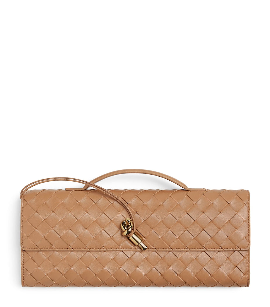 Neutral Leather Andiamo Clutch Bag