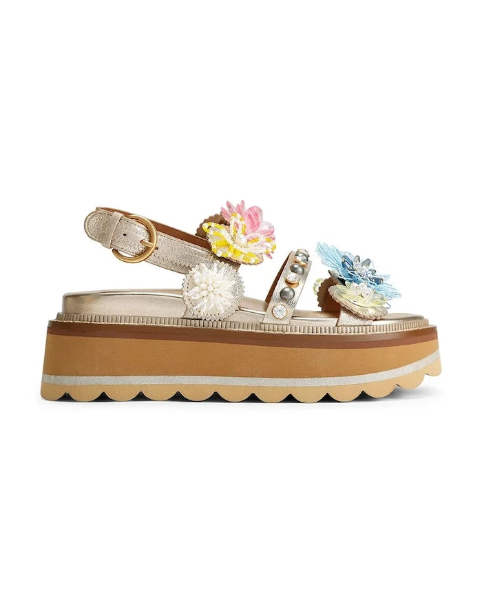 Kurt Geiger London Octavia Sling Flatform Kadın Deri Platform Sandalet