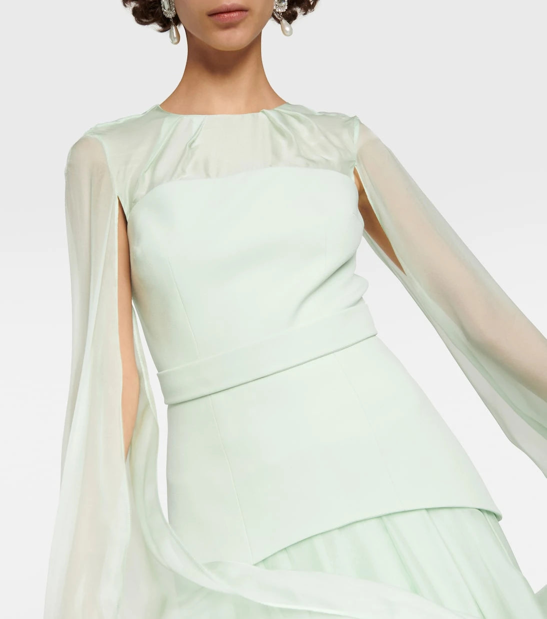 Safiyaa - Gloria silk and crêpe gown