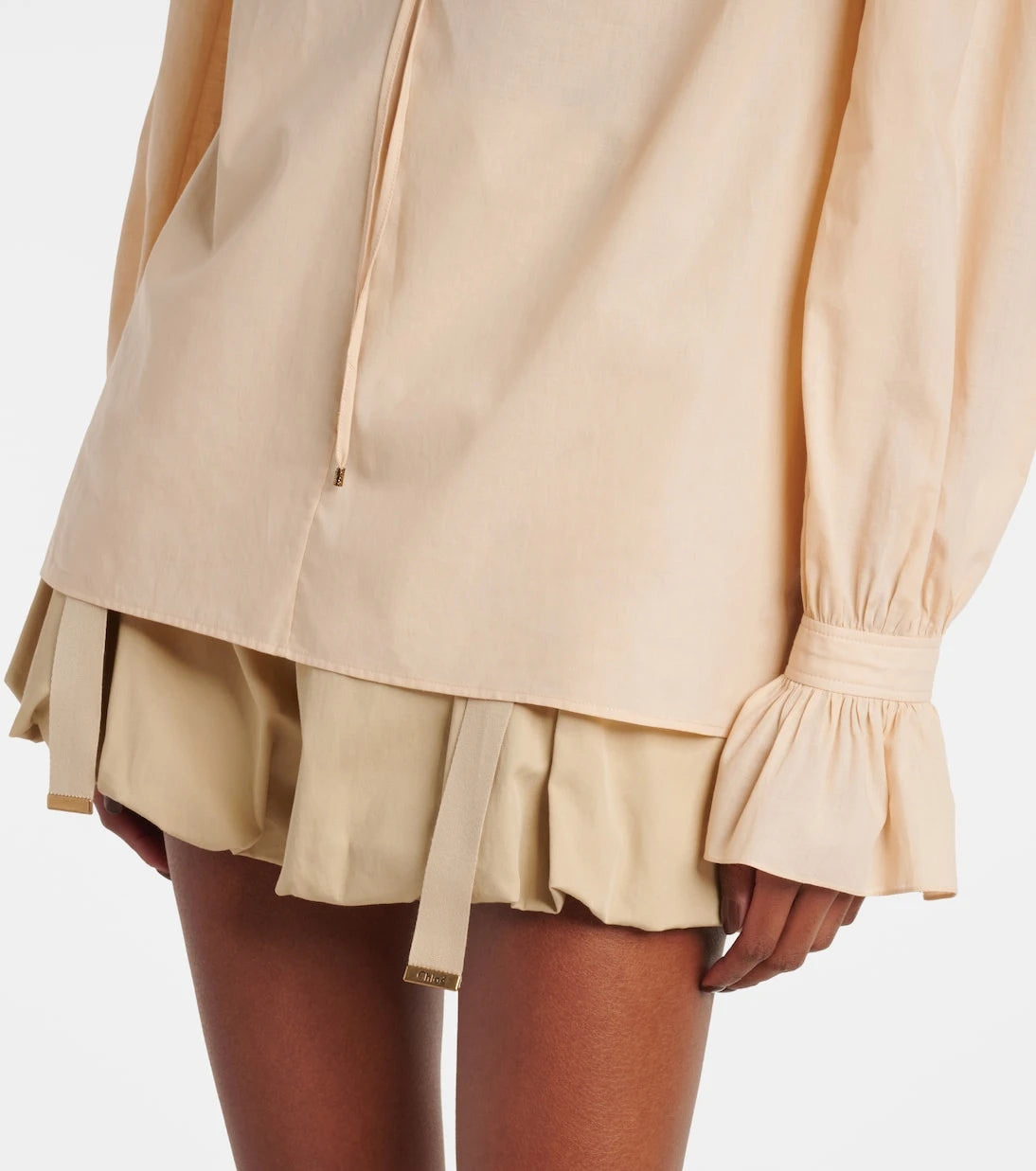 Chloé - Ruffled cotton voile blouse