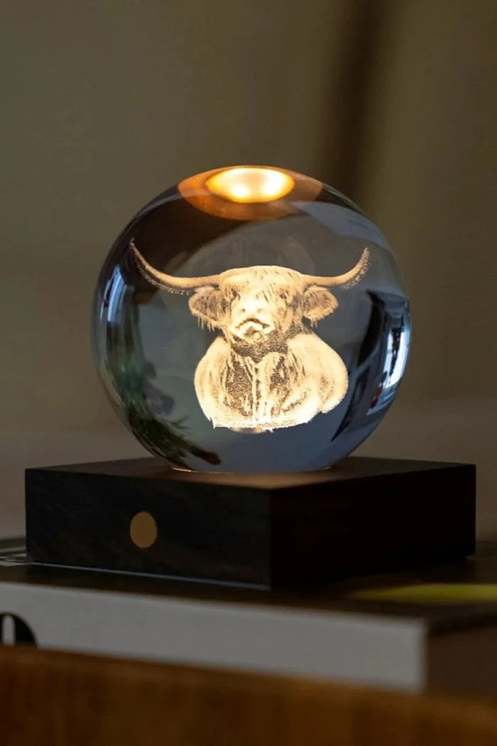Gingko Design Amber Crystal Light Kablosuz LED Dekoratif Lamba 9,5 x 8 x 8 cm