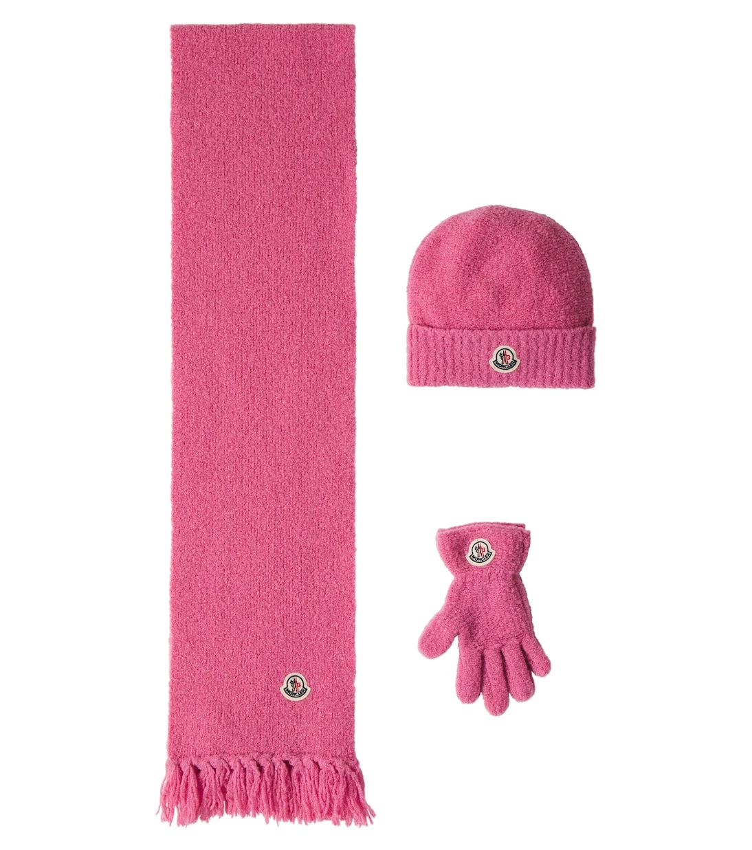 Moncler Enfant - Wool-blend beanie, scarf, and gloves set