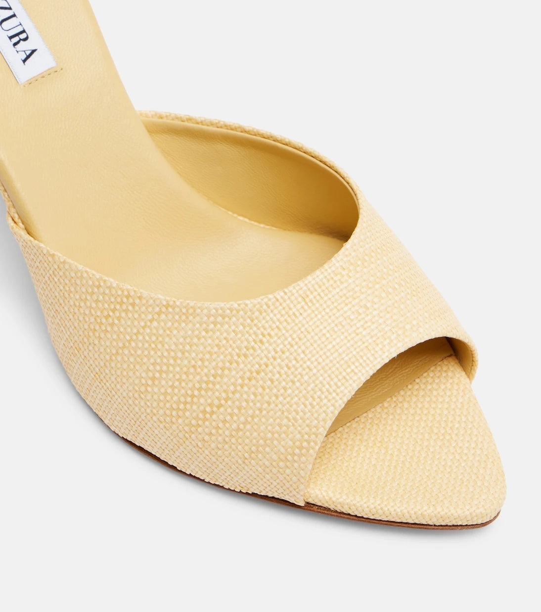Aquazzura - Bisous woven raffia mules