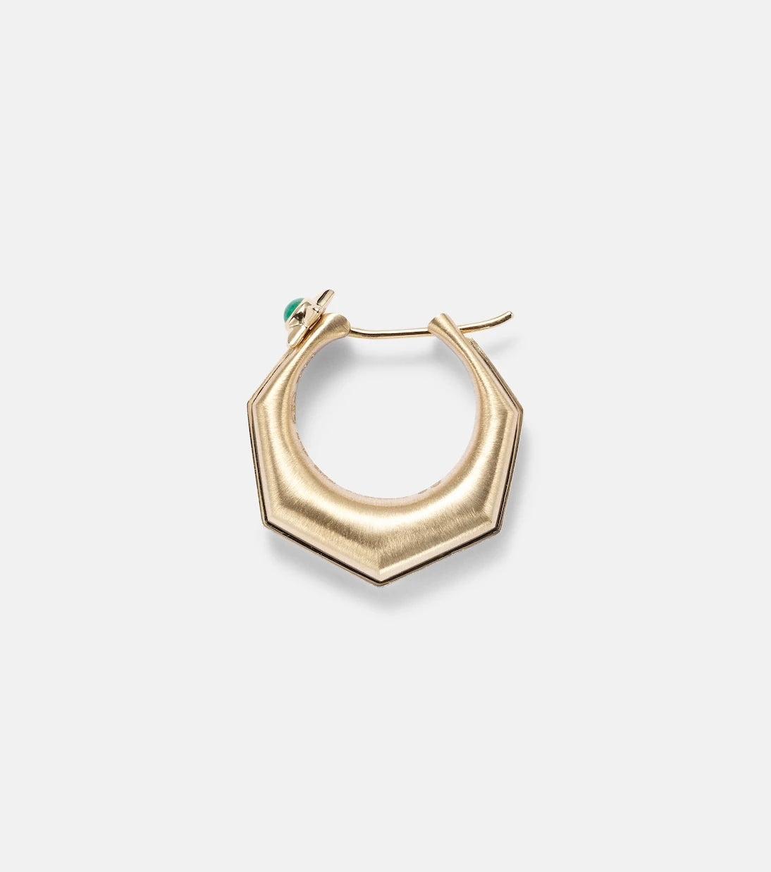 Marie Lichtenberg - Baba Large 18kt gold single earring with diamonds and emerald