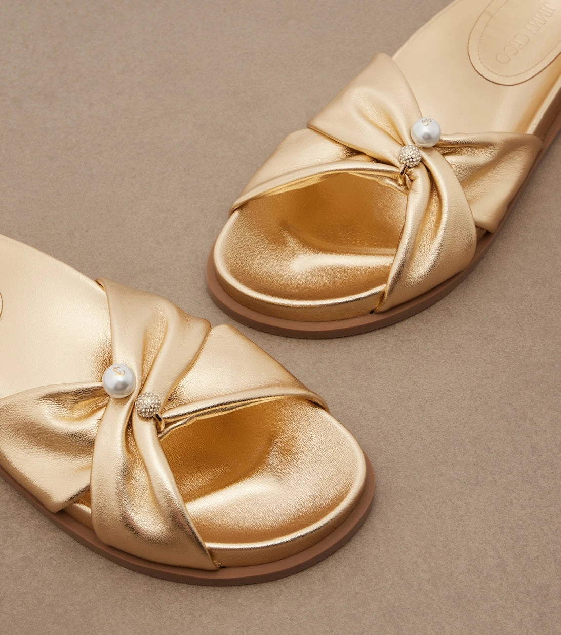 Jimmy Choo - Rafi embellished metallic leather sandals